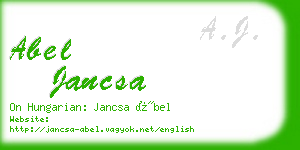 abel jancsa business card